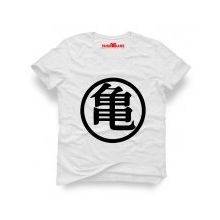Tshirthane Dragon Ball Saiyan Logo Beyaz Erkek T-shirt