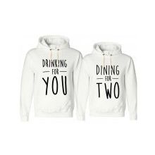 Tshirthane Drinking For You Dining For Two 2'li Sevgili Sweatshirt