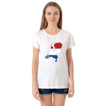 Tshirthane Euro 24 Netherlands Bisikletyaka Kadın Beyaz Sweatshirt
