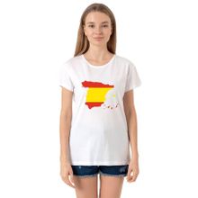 Tshirthane Euro 24 Spain Bisikletyaka Kadın Beyaz Sweatshirt
