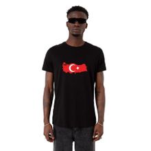 Tshirthane Euro 24 Türkiye Siyah Erkek T-shirt