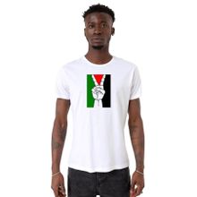 Tshirthane Free Hand Palestine Flag Beyaz Erkek T-shirt
