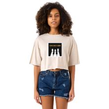 Tshirthane G-Dragon Home Sweet Home Bej Kadın Crop