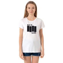 Tshirthane G-Dragon Rich Kids Bisikletyaka Kadın Beyaz Sweatshirt