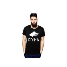 Tshirthane Göktürk Kurtlu Siyah Erkek T-shirt