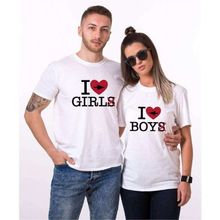Tshirthane I Love Boy Girl 2'li Sevgili T-shirt