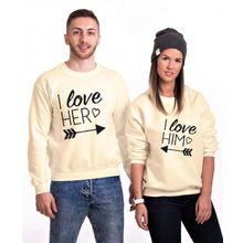 Tshirthane I Love Her 2'li Sevgili Sweatshirt