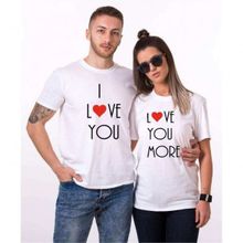 Tshirthane I Love You I Love More 2'li Sevgili T-shirt