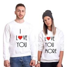 Tshirthane I Love You I Love More Sevgili Kombinleri Sweatshirt Kombini