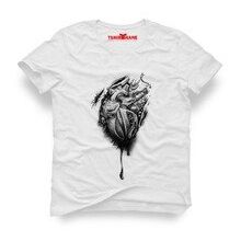 Tshirthane Kalbim Motorla Carpiyor Beyaz Erkek T-shirt