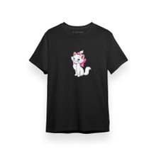 Tshirthane Kedi Siyah Kısa Kol Erkek T-shirt