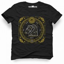 Tshirthane Kova Burcu Aquarius Siyah Erkek Tshirt