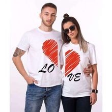 Tshirthane Lo Ve Çizgi 2'li Sevgili T-shirt