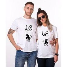 Tshirthane Lo Ve Öpücük Mause 2'li Sevgili T-shirt