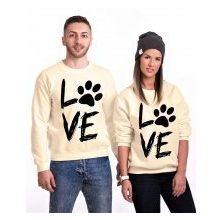 Tshirthane Love Pati 2'li Sevgili Sweatshirt