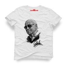 Tshirthane Marvel Stan Lee Rest İn Peace Tag Siyah Erkek T-shirt