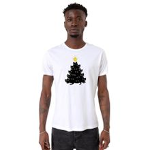 Tshirthane Meowy Christmas Beyaz Bisiklet Yaka Erkek T-shirt