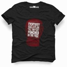 Tshirthane Mike Tyson Everybody Has a Plan Siyah Erkek T-shirt