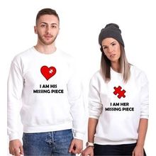 Tshirthane Missing Piece 2'li Sevgili Sweatshirt