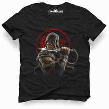 Tshirthane Mortal Kombat Scorpion Fatality Siyah Erkek T-shirt