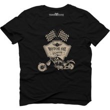 Tshirthane Motor Oil Siyah Erkek T-shirt
