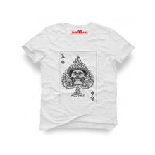 Tshirthane Motorhead İskanbil İskelet Beyaz Erkek T-shirt