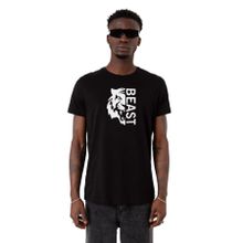 Tshirthane Mr Beast Half Face Siyah Erkek T-shirt
