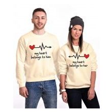 Tshirthane My Heart Belongs To 2'li Sevgili Sweatshirt