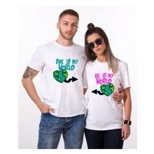 Tshirthane My World 2'li Sevgili T-shirt
