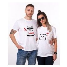 Tshirthane Nutellam Ekmek Dilimim 2'li Sevgili T-shirt