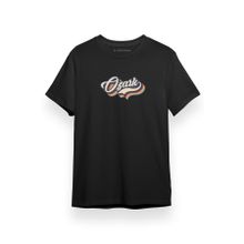 Tshirthane Ozark Rainbow Letter Siyah Kısa Kol Erkek T-shirt