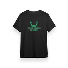 Tshirthane P17220S1059 Loki Your Savior is Here Siyah Kısa Kol Erkek T-shirt