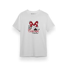 Tshirthane P17412S3262 Best Teacher Ever Beyaz Erkek T-shirt