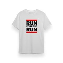 Tshirthane P17741S4453 Forrest Gump Run Forrest Run Beyaz Erkek T-shirt