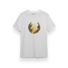 Tshirthane P17839S6671 Black Adam Lightning Logo Beyaz Erkek T-shirt