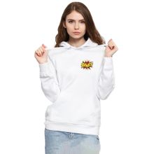 Tshirthane P18328S9137 Big Bang Theory Bang Logo Beyaz Kadın Kapüşonlu Sweatshirt