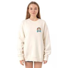 Tshirthane P18636S9399 Ekru Kadın Sweatshirt