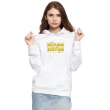 Tshirthane P18664S1835 Dragon Ball Z Anime Namek Wars 3ip Kapüşonlu Kadın Beyaz Sweatshirt