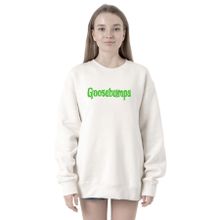 Tshirthane P18977S7717 Goosebumps Lettern Beyaz Kadın Kapüşonlu Sweatshirt