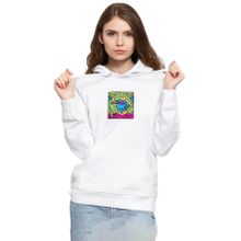 Tshirthane P19142S4318 Mr Beast Doodle 3ip Kapşonlu Kadın Beyaz Sweatshirt