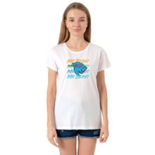 Tshirthane P19161S1516 Bisiklet Yaka Beyaz Kadın T-shirt