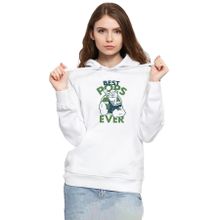 Tshirthane P19507S1573 Popeye Best Pops Ever Beyaz 3ip Kapüşonlu Kadın Sweatshirt