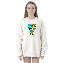 Tshirthane P19723S6649 Teen Titans Go Robin Beyaz 2ip Kadın Sweatshirt