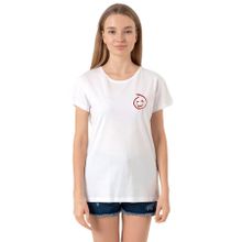 Tshirthane P19866S7850 Bisiklet Yaka Beyaz Kadın T-shirt