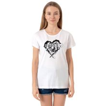 Tshirthane P20503S5878 Bisiklet Yaka Beyaz Kadın T-shirt