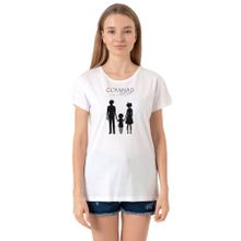 Tshirthane P20526S7278 Bisiklet Yaka Beyaz Kadın T-shirt