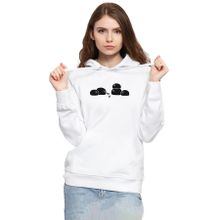 Tshirthane P20548S8807 Clannad Anime Dango Daikazoku 3ip Kapüşonlu Kadın Beyaz Sweatshirt