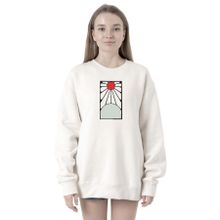 Tshirthane P20751S9135 Demon Slayer Anime Crest Earring Demon 2ip Kadın Beyaz Sweatshirt