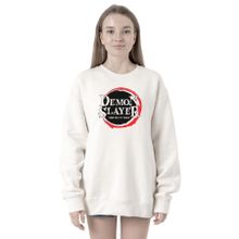 Tshirthane P20852S4453 Demon Slayer Anime Squad Demon Slayer Kimetsu No Yaiba 2ip Kadın Beyaz Sweatshirt