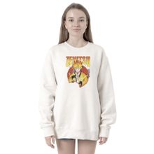 Tshirthane P20924S2113 Demon Slayer Anime Zenitsu Poster 2ip Kadın Beyaz Sweatshirt